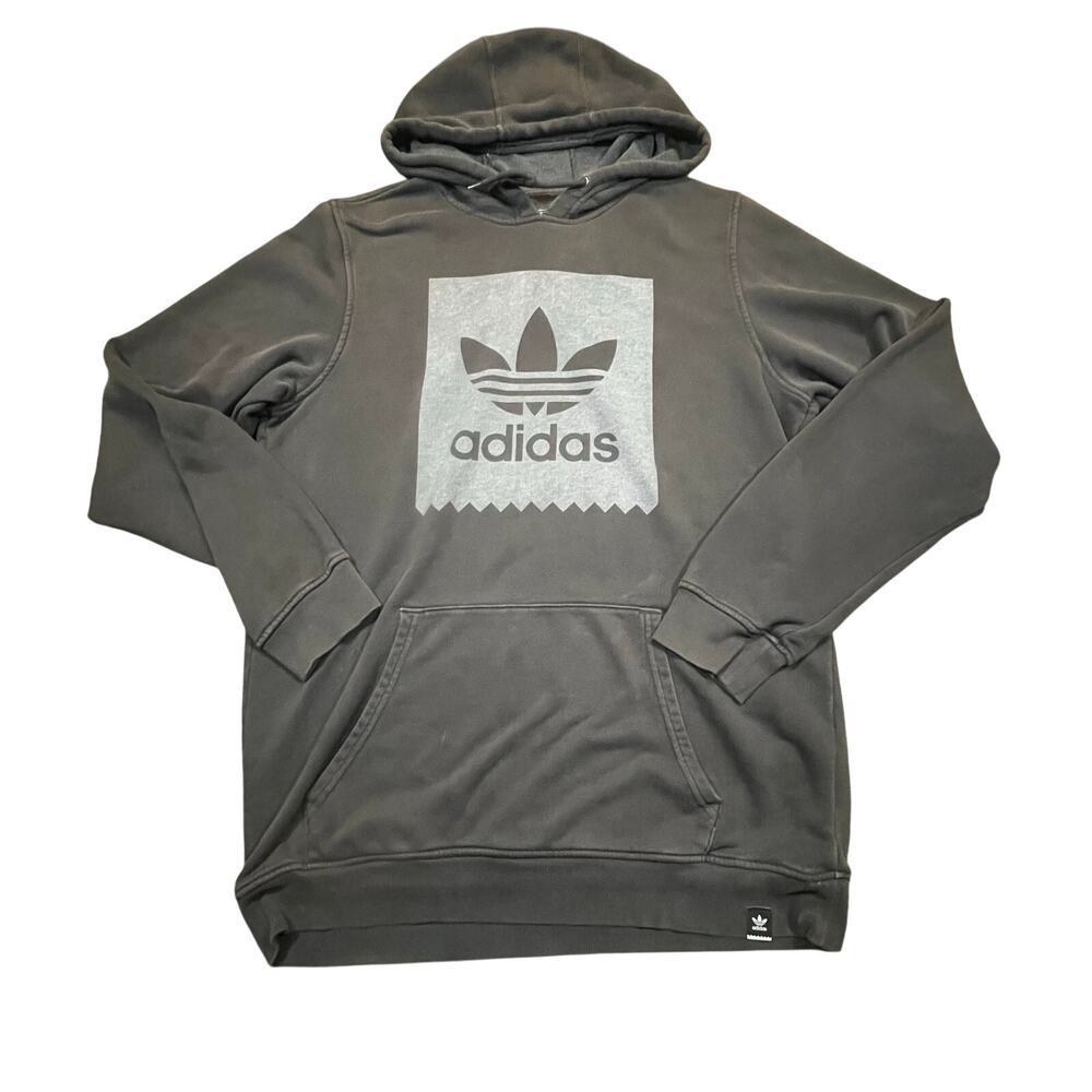 Adidas Originals Trefoil Hoodie Men‎ Large Gray Graphic Skate Streetwear